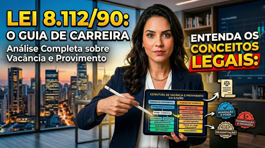 Vacância e provimento na Lei 8.112/90: capa do guia sobre movimentação de servidores