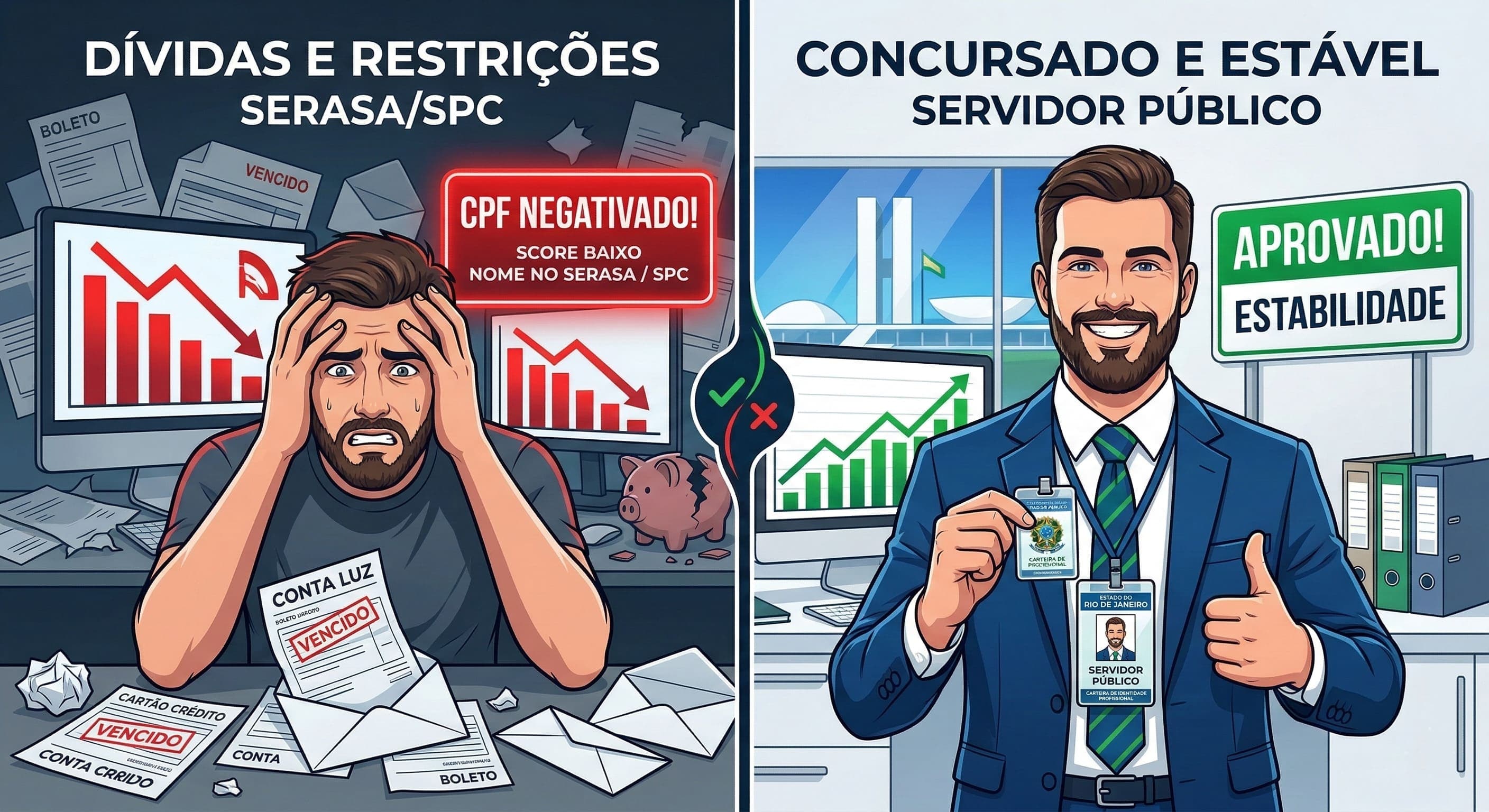 image Nome negativado no SPC reprova em concurso público?