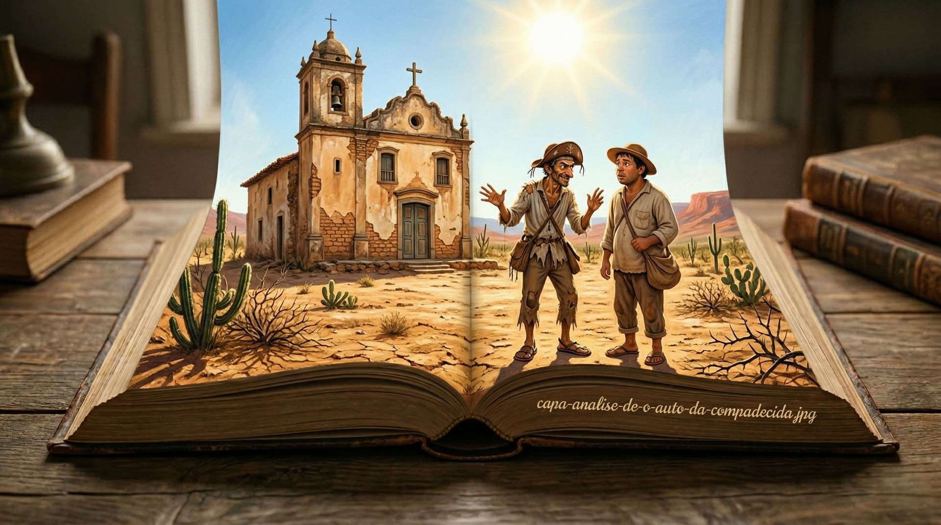 Capa do material: Análise de "O Auto da Compadecida"