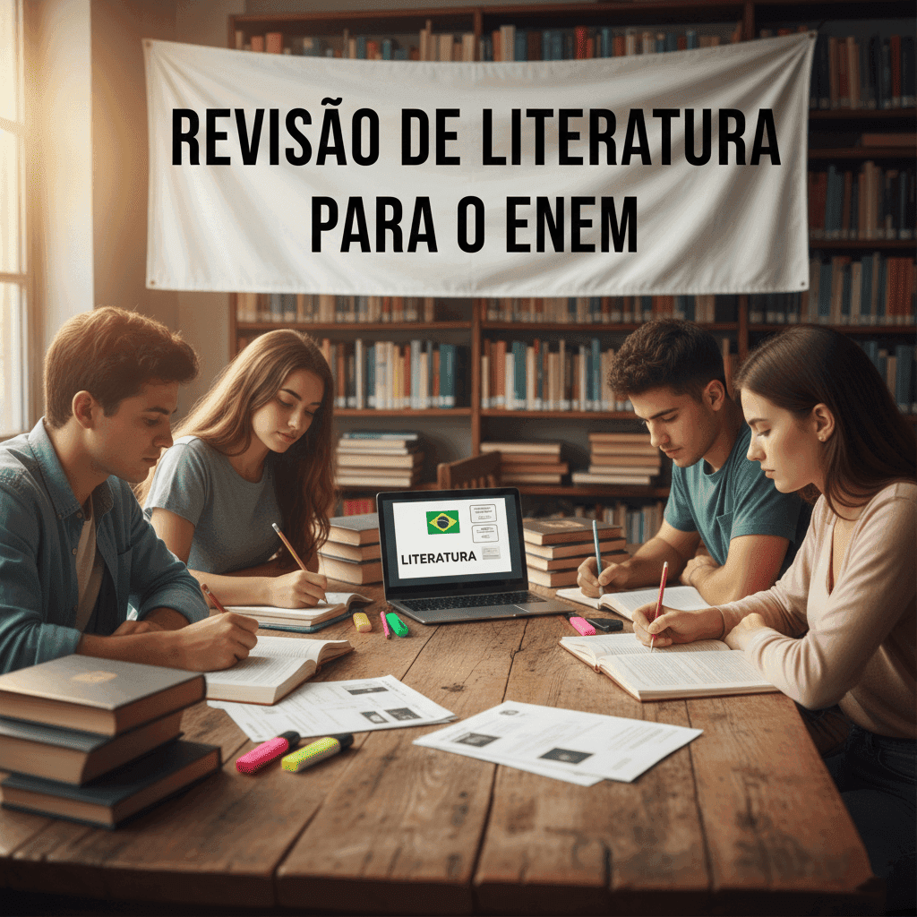 Capa do material: Revisão de Literatura para o ENEM