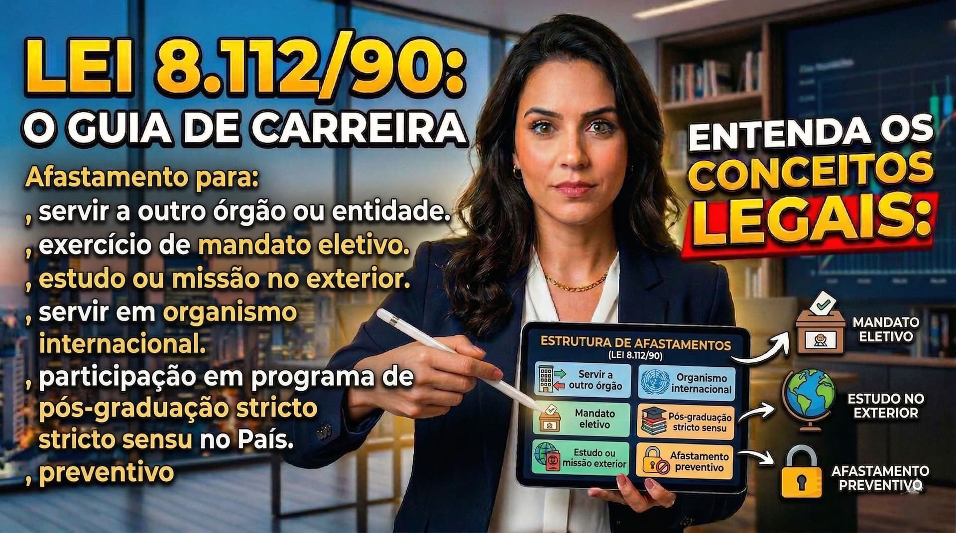 Capa do material: Lei 8.112/90 Afastamentos do Servidor Público