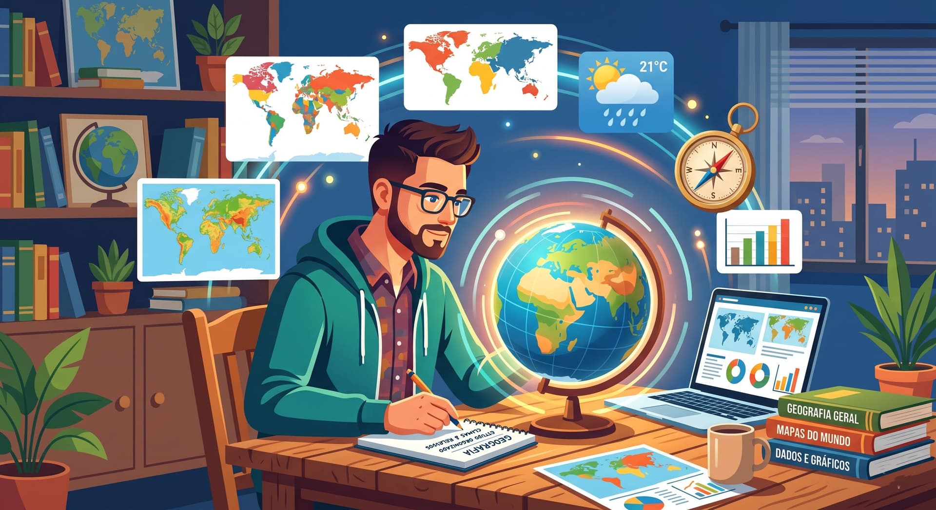 Capa do material de apoio: Geografia: Guia Completo para ENEM e Vestibulares