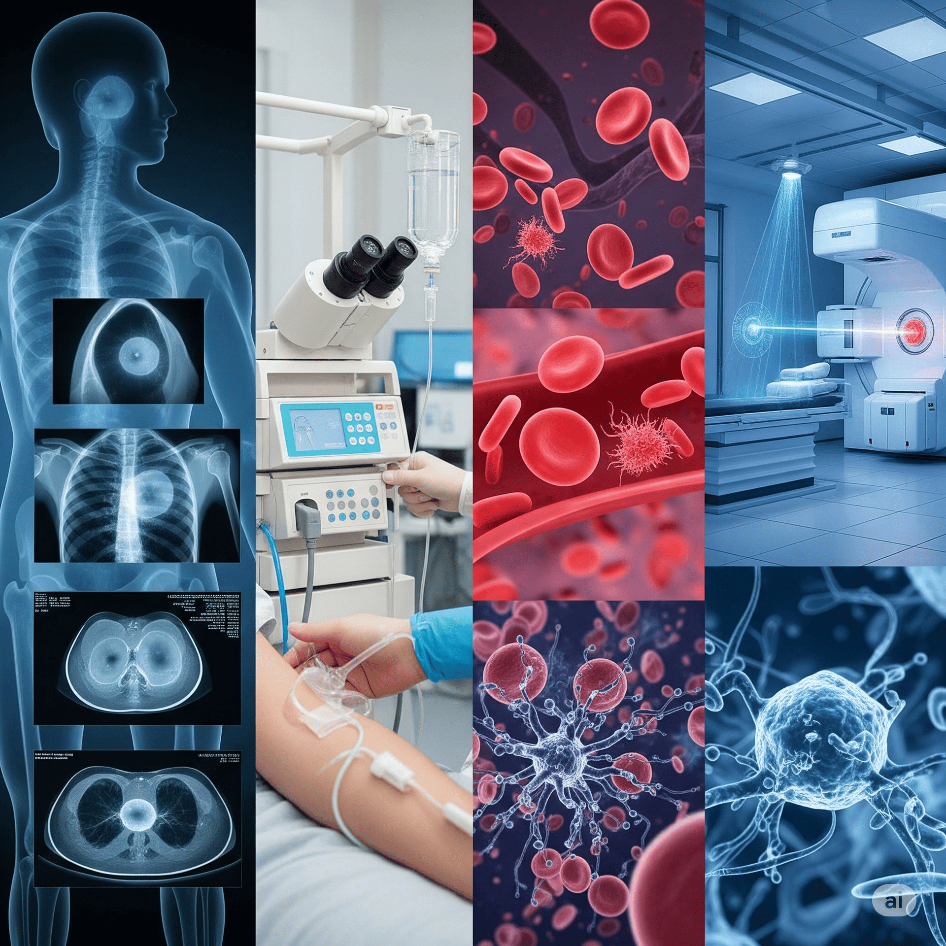 Capa do material: Diagnóstico e Tratamento: Exames de imagem, quimioterapia, radioterapia e imunoterapia