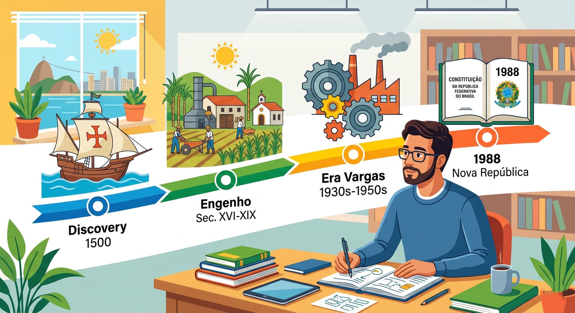 Capa do material: História do Brasil: Guia Completo para ENEM e Vestibulares