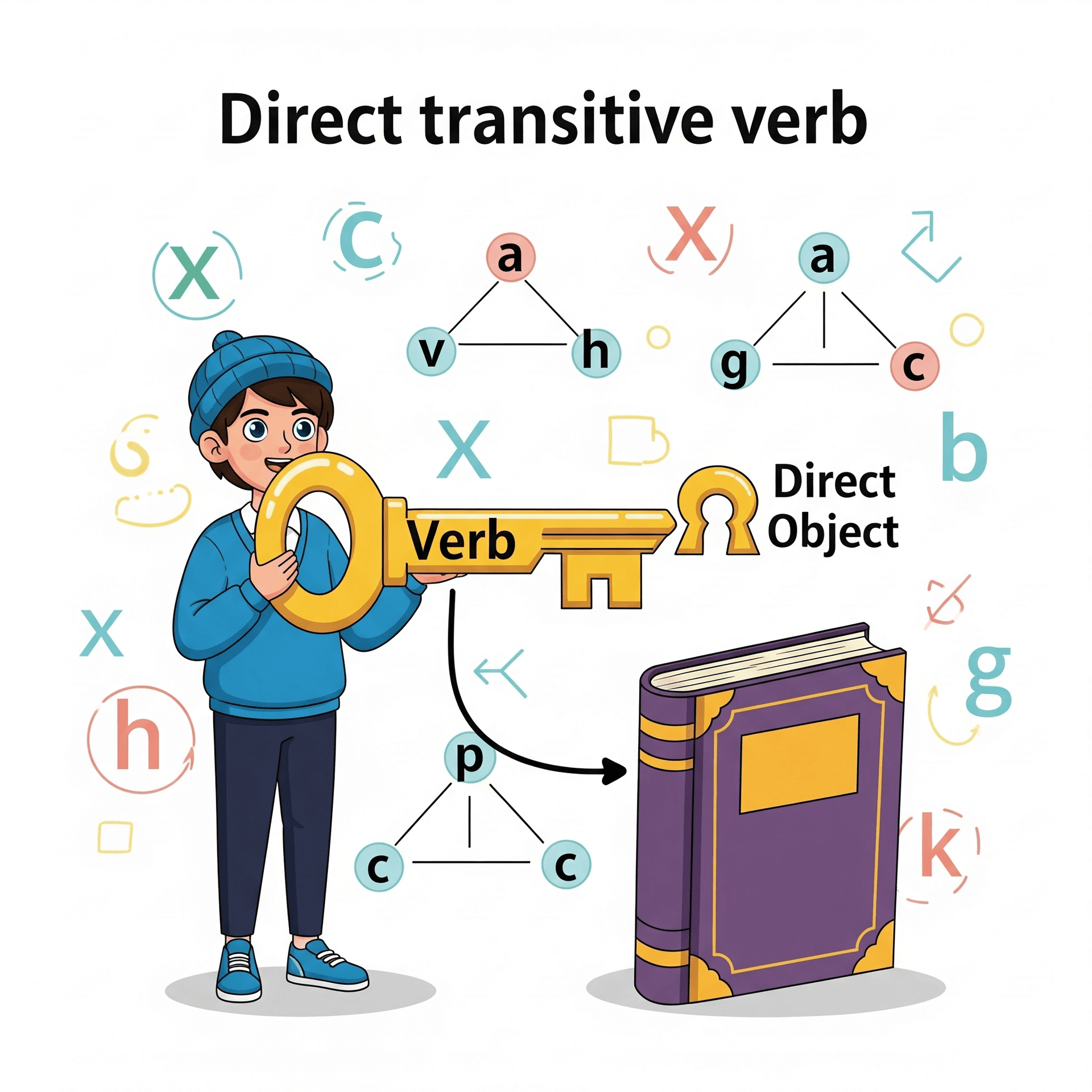 Capa do material de apoio: Verbo transitivo direto
