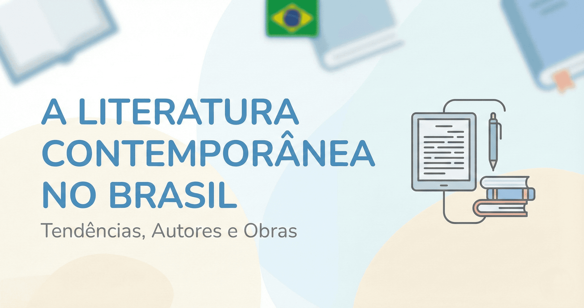 Capa do material de apoio: A Literatura Contemporânea no Brasil