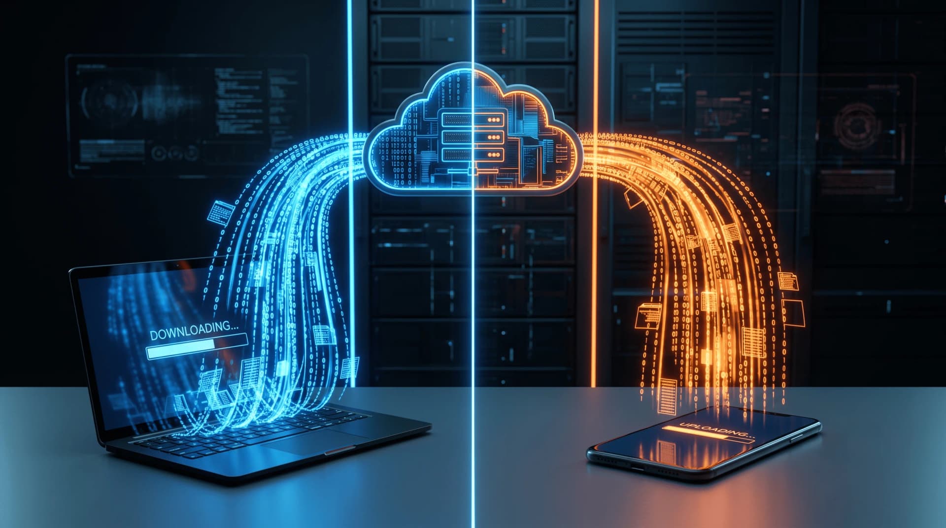 Capa do material: Qual a diferença técnica entre Download e Upload?