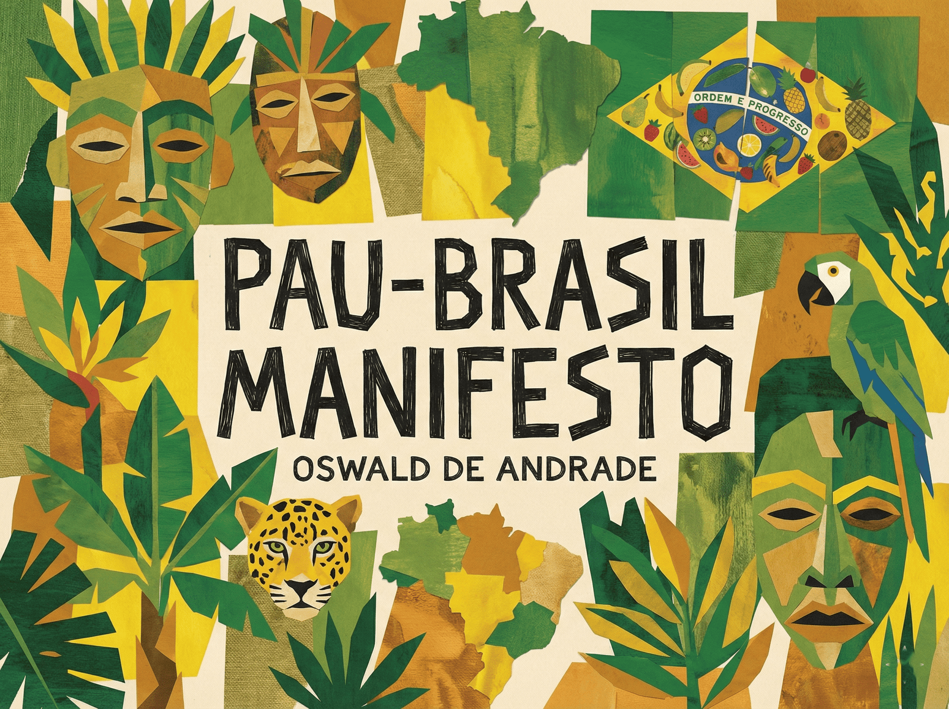 Capa do material: A Poesia Pau-Brasil de Oswald de Andrade