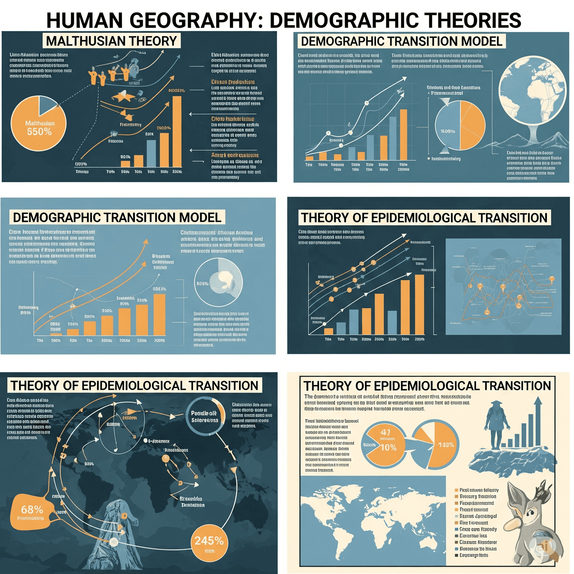 Capa do material: Geografia Humana: Teorias demográficas