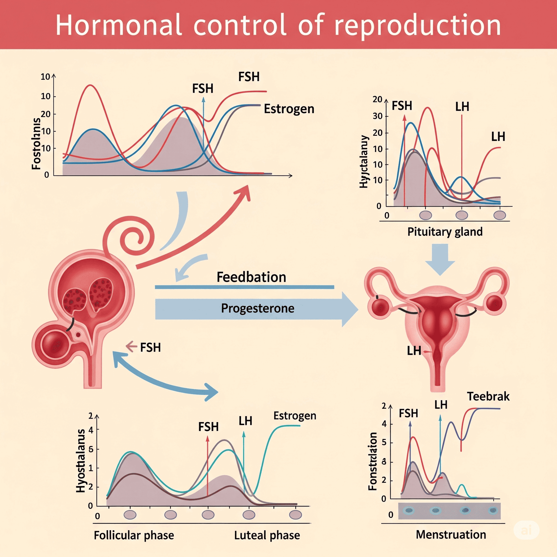 Capa do material: Controle hormonal da reprodução: Hormônios sexuais e ciclo menstrual