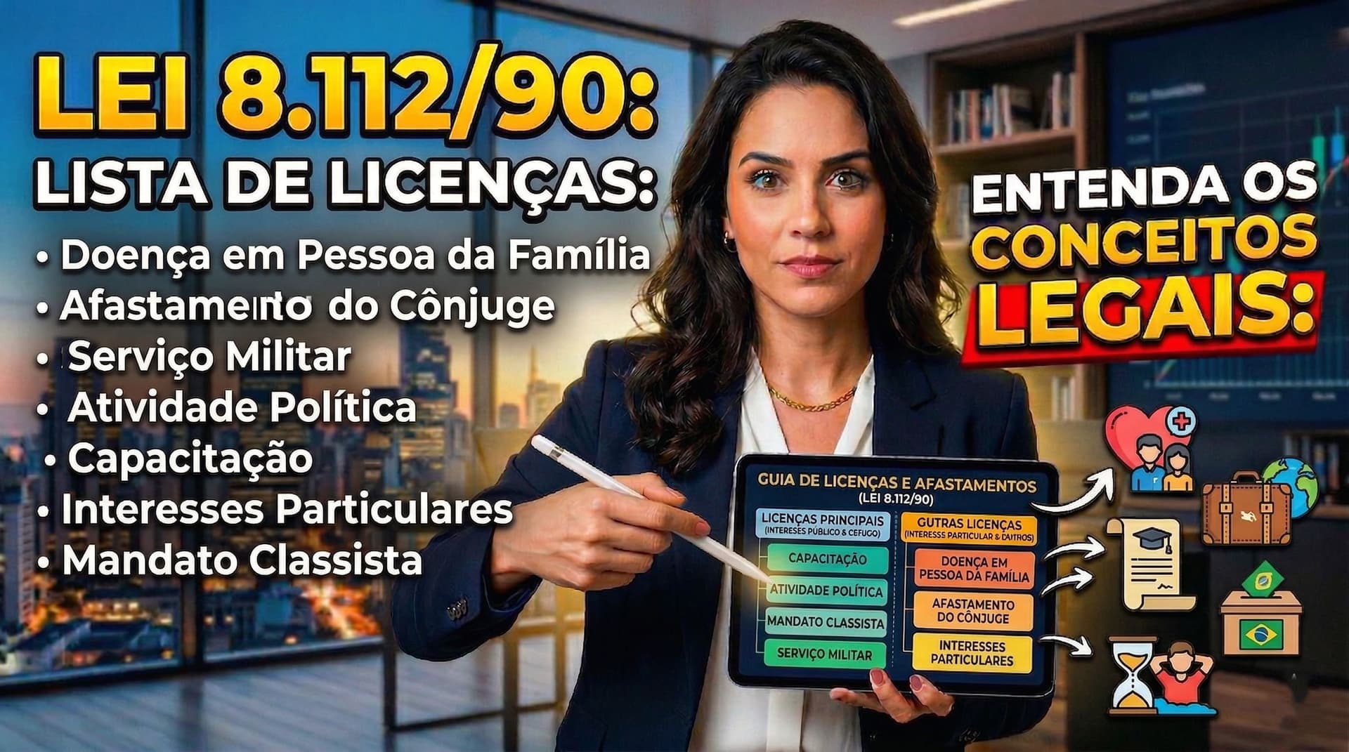 Capa do material: Lei 8.112/90 Licenças do Servidor