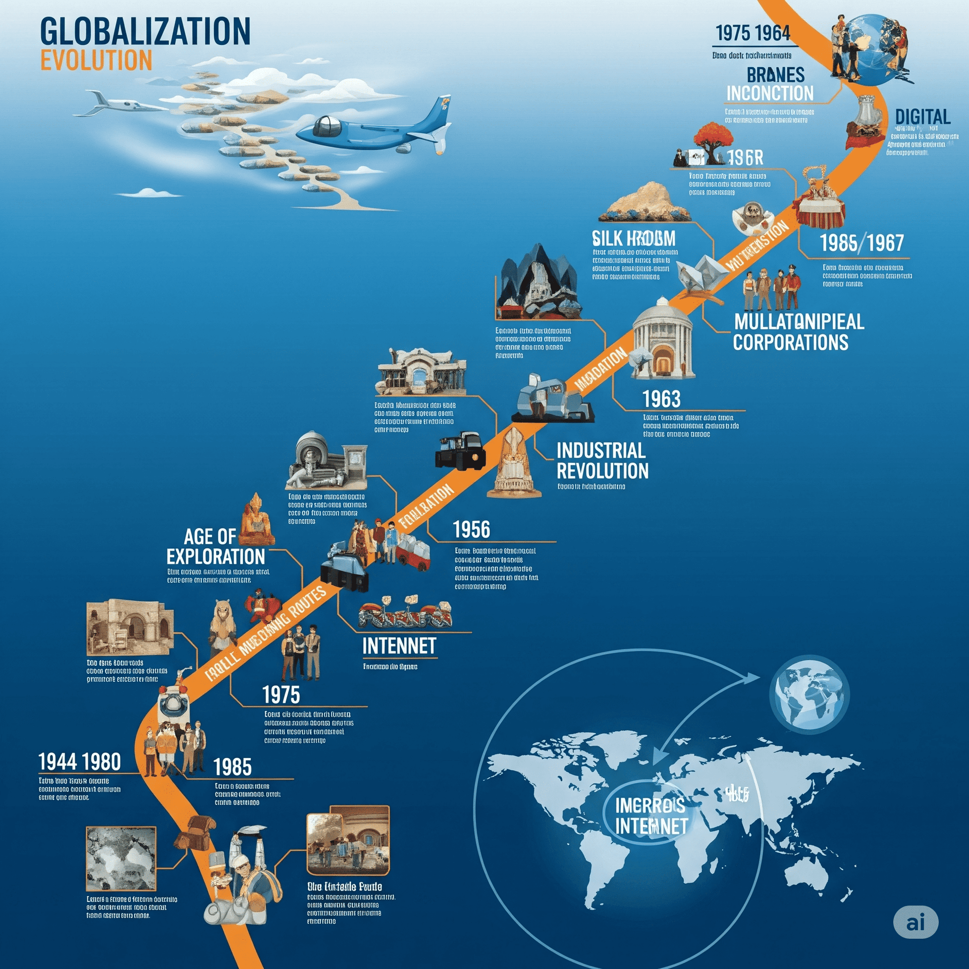 Capa do material: Globalização: Origens e evolução